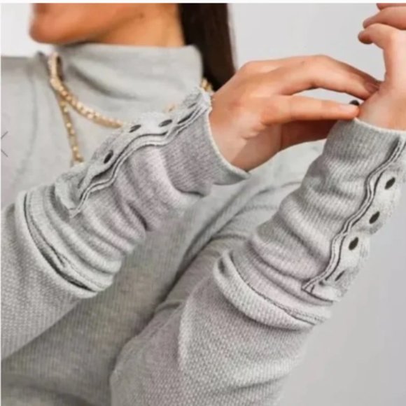 We the Free "Freya" Mock Turtlenecks - MAGENTA - Picture 2 of 16